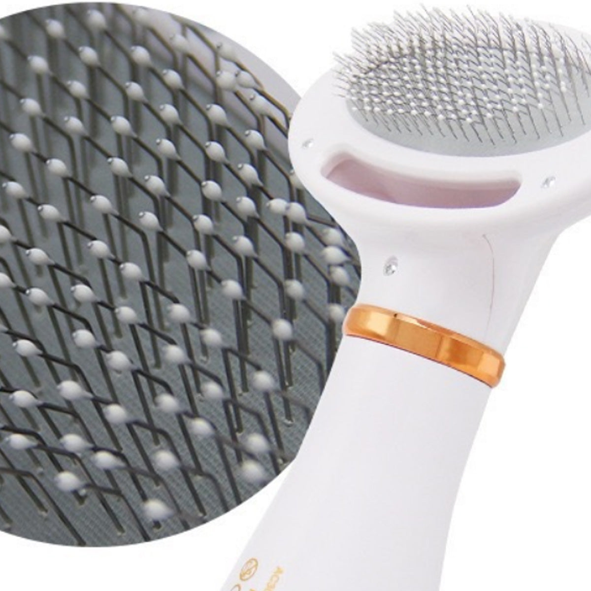 2-in-1 Fellbürste und Haartrockner