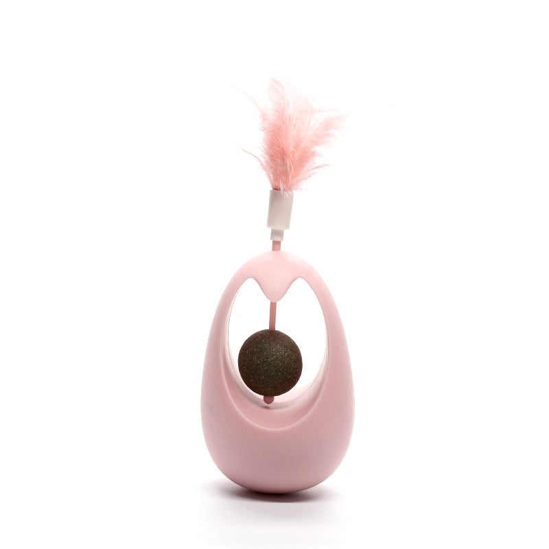 Catnip toy with feather
