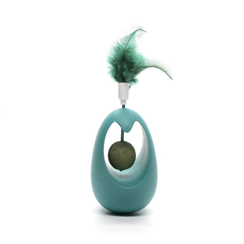 Catnip toy with feather