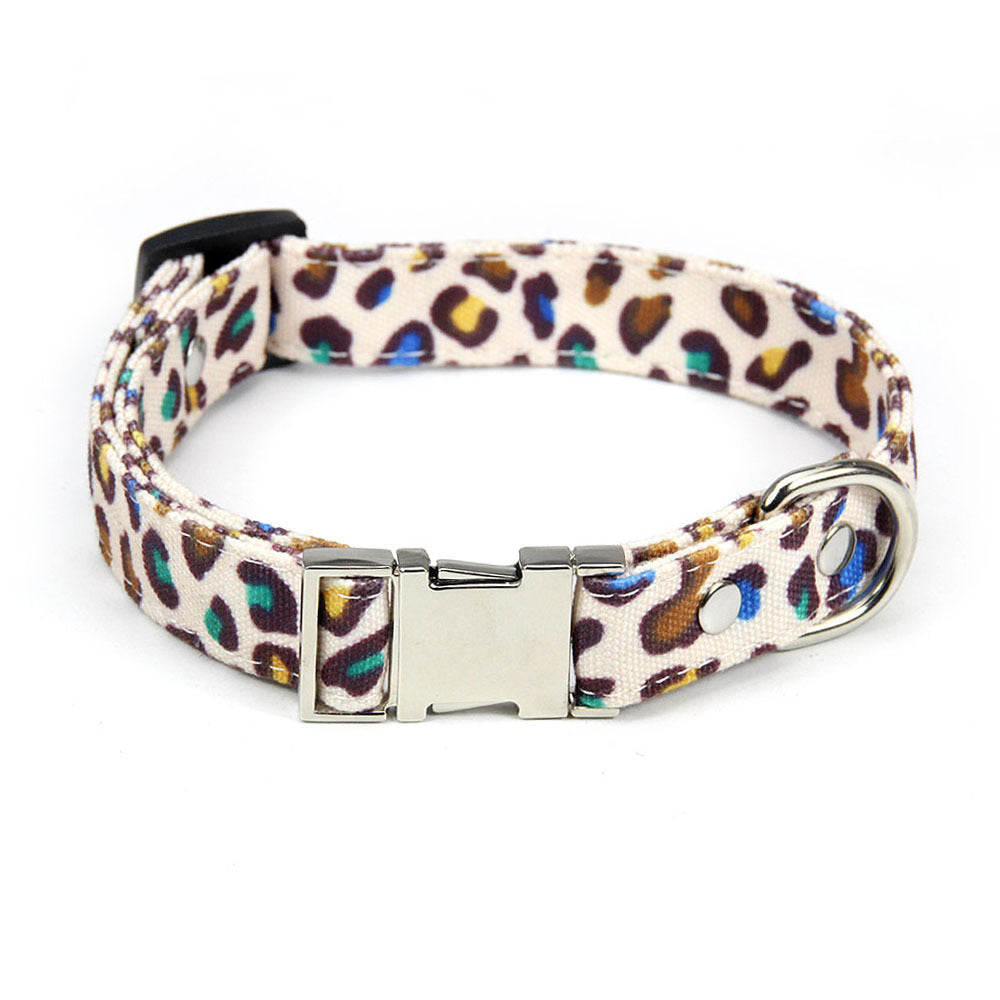 Leopardmönstrat hundhalsband
