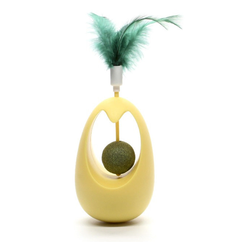 Catnip toy with feather