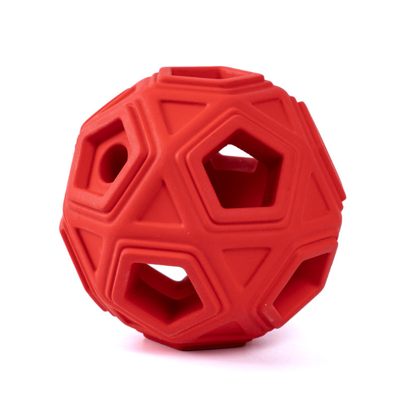 Durable rubber ball toy for dogs