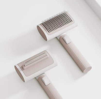 2-in-1 exclusive brush and comb for fur care with replaceable brush head