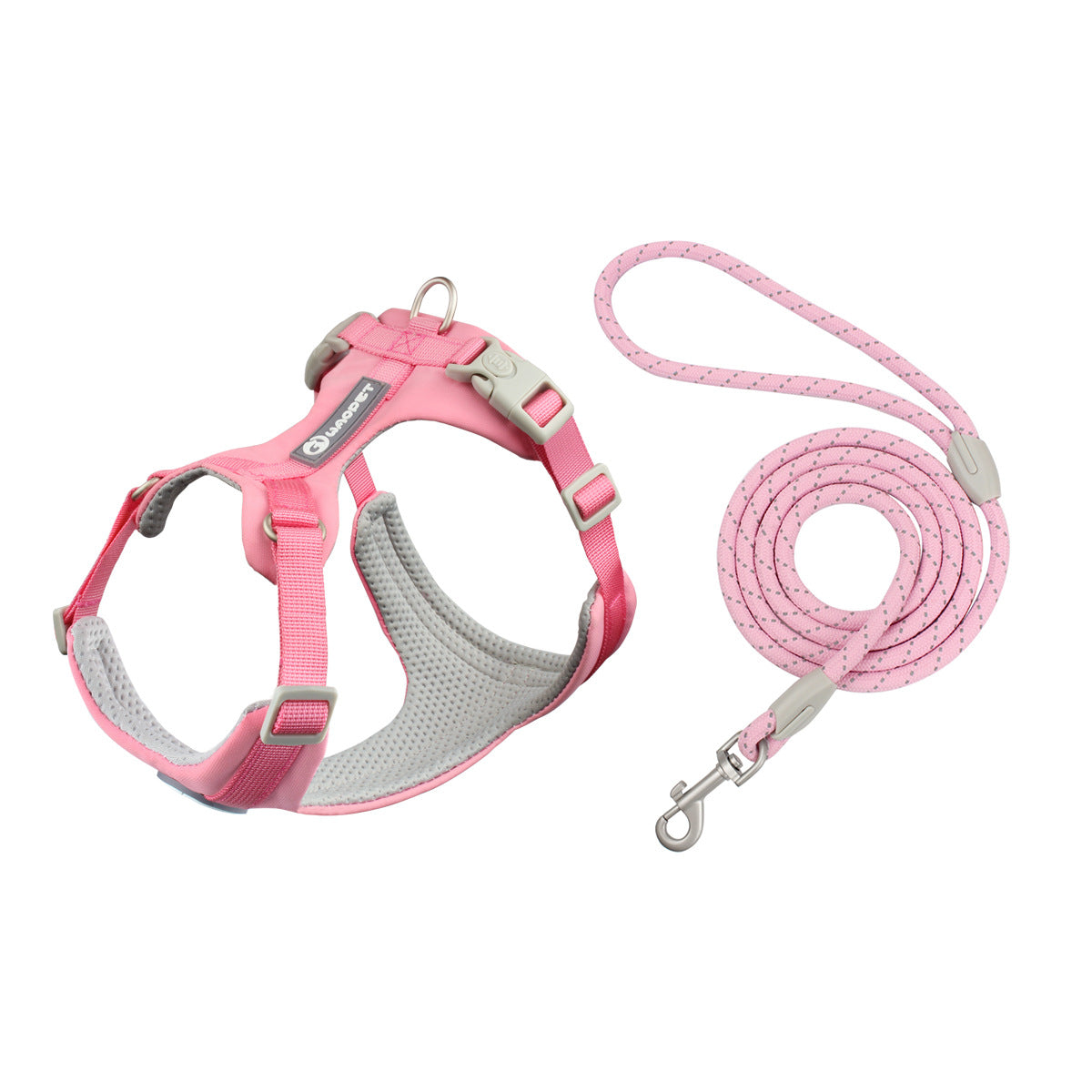 Comfortable dog harness and leash set