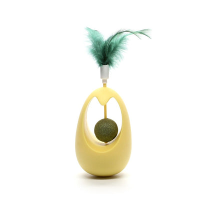 Catnip toy with feather