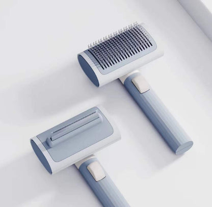 2-in-1 exclusive brush and comb for fur care with replaceable brush head