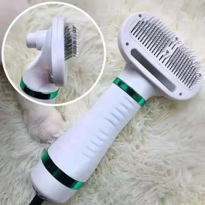 2-in-1 fur brush and hair dryer