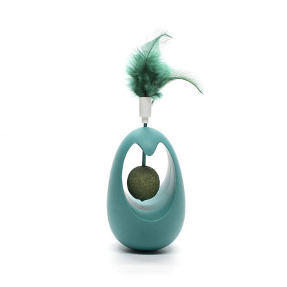 Catnip toy with feather