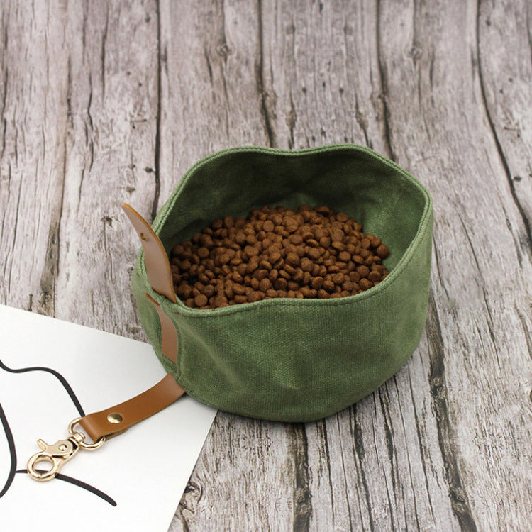 Portable food and water bowl for walks