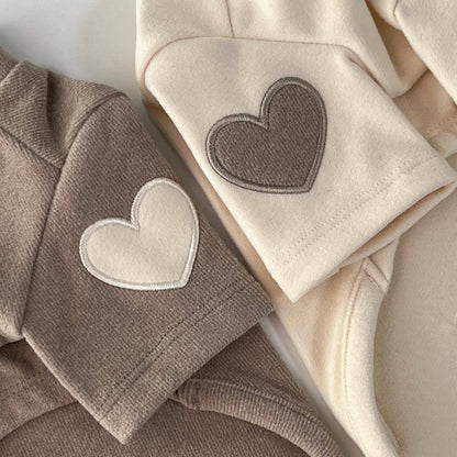 Soft dog sweater in brushed jersey and heart details