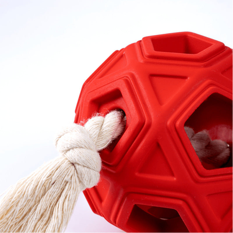 Durable rubber ball toy for dogs