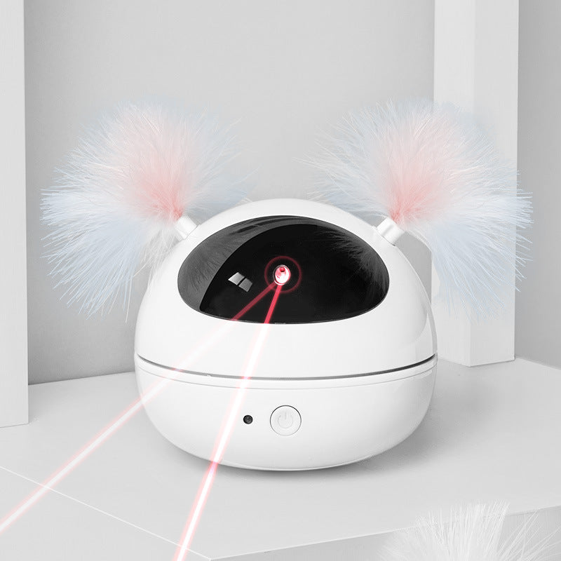 Katzenroboter mit Laserpointer und Federohren