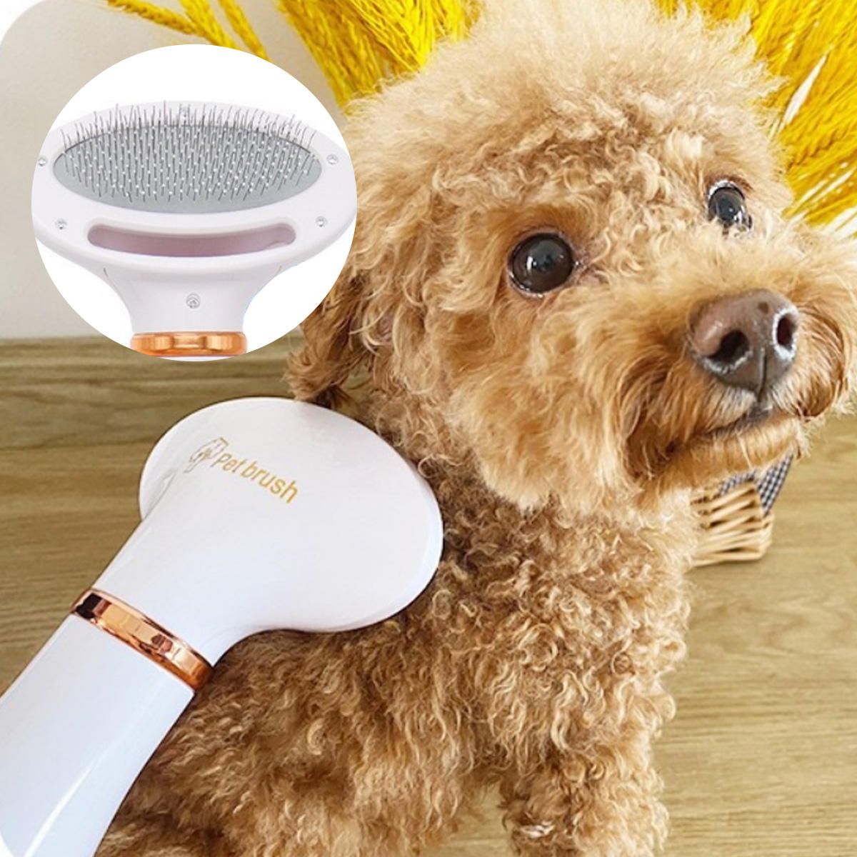 2-in-1 fur brush and hair dryer