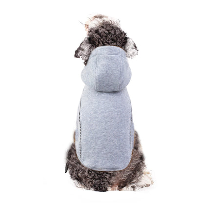 Fleece-lined hoodie in cotton blend for dogs