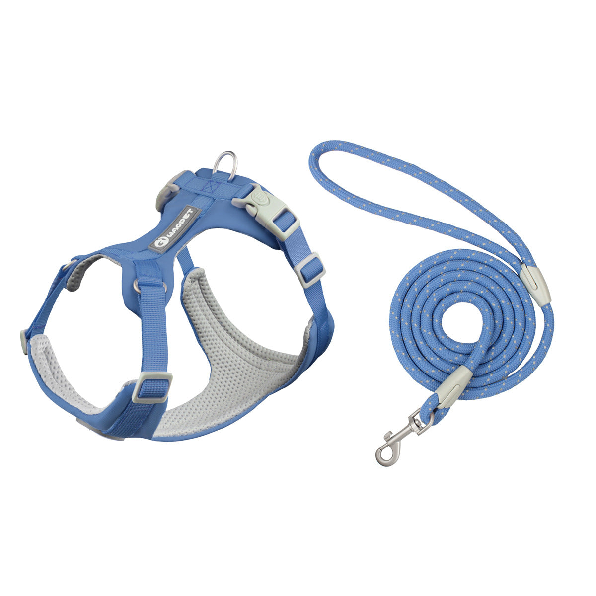 Comfortable dog harness and leash set