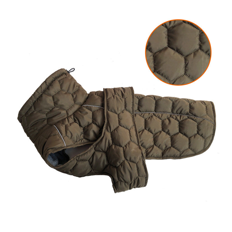 Quilted warm winter vest for your dog