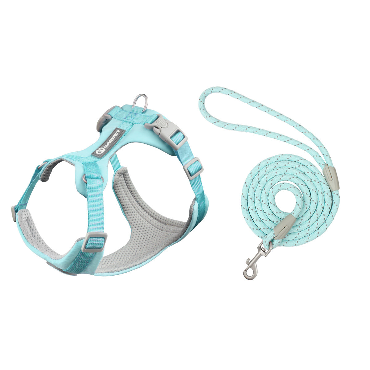 Comfortable dog harness and leash set