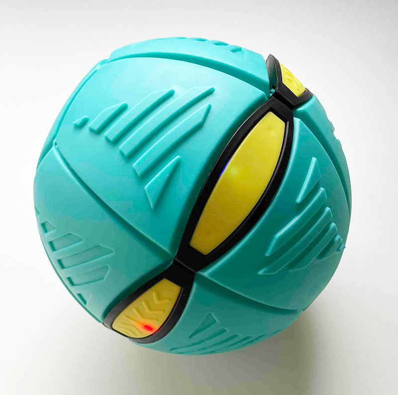 High flying saucer that turns into a bouncing ball – 2-in-1 dog toy