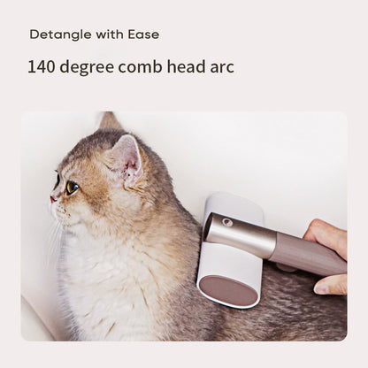 2-in-1 exclusive brush and comb for fur care with replaceable brush head