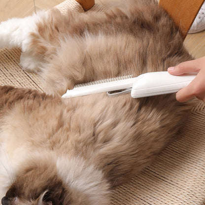 3-in-1 retractable cat combs and cat deshedding