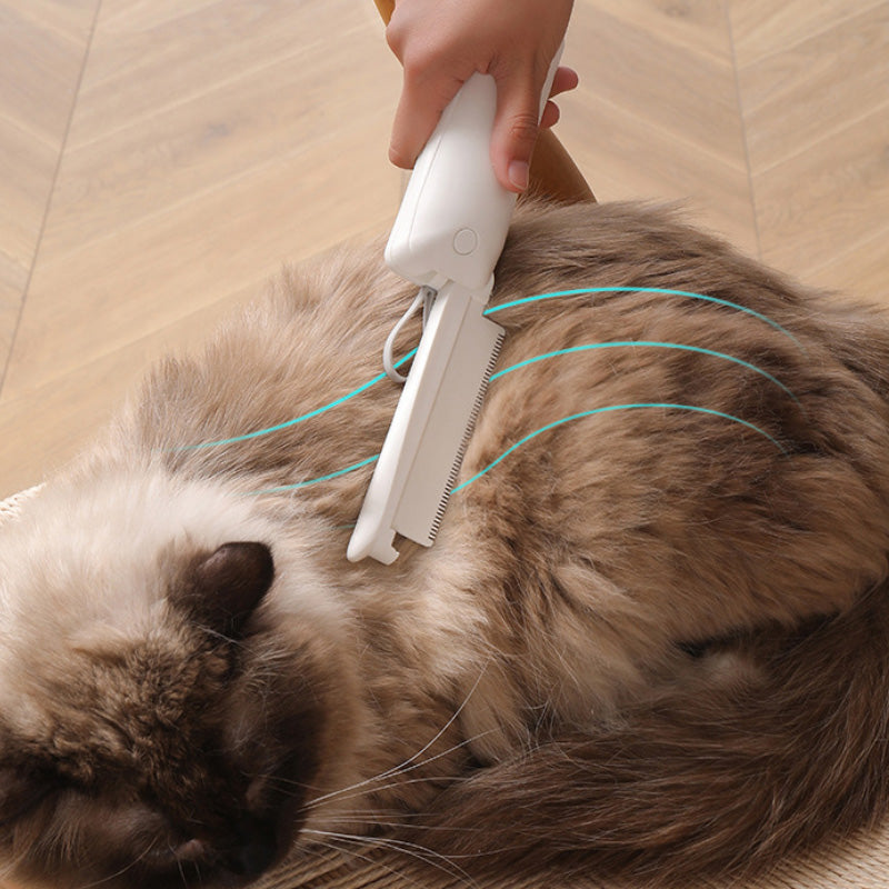 3-in-1 retractable cat combs and cat deshedding