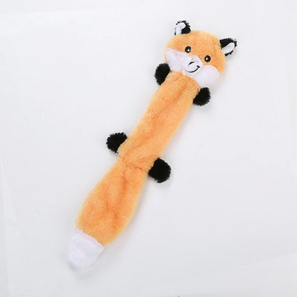 Bite-friendly soft toy for dogs with squeaking sound