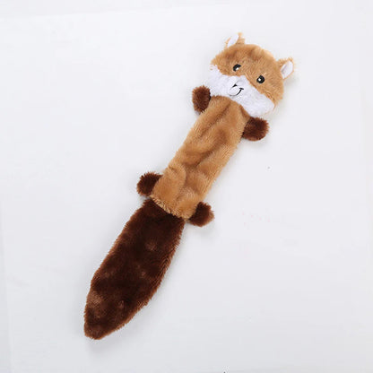 Bite-friendly soft toy for dogs with squeaking sound