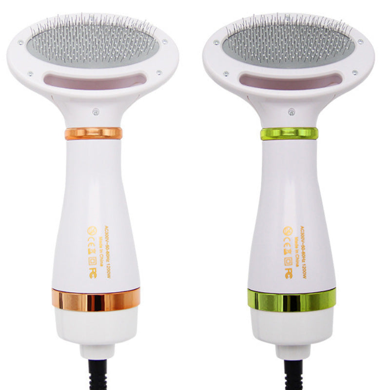 2-in-1 fur brush and hair dryer