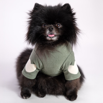 Soft dog sweater in brushed jersey and heart details