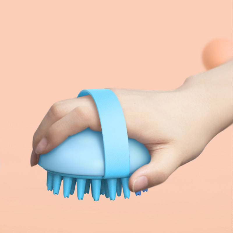 Massage brush with 3D spikes for bath time